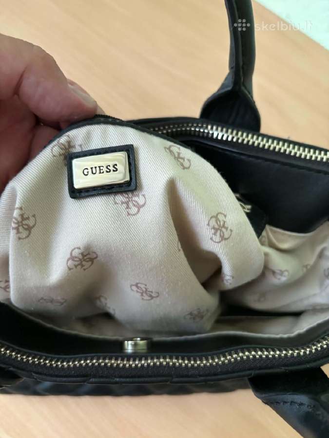 Guess Elliana juoda dygsniuota rankinė - nuotraukos Nr. 12