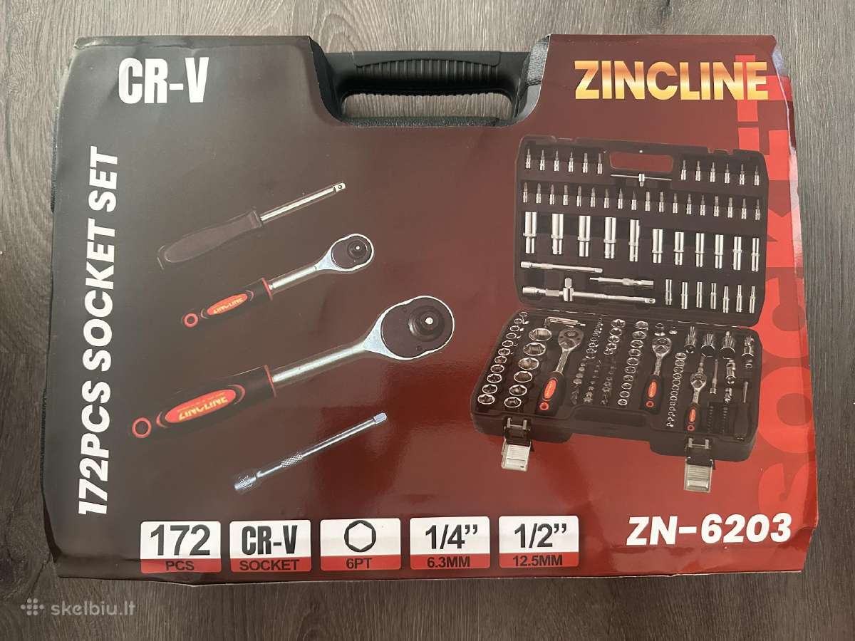 172 dalių Zincline Zn-6203 įrankių komplektas (Cr- - nuotraukos Nr. 2