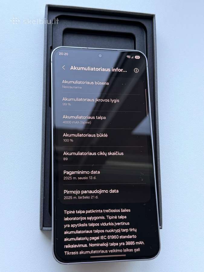 Parduodamas Samsung galaxy S25. 256gb