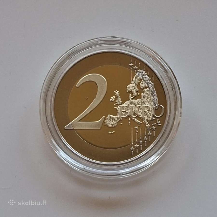 Monako 2021m. proginė 2 eurų moneta. - nuotraukos Nr. 3
