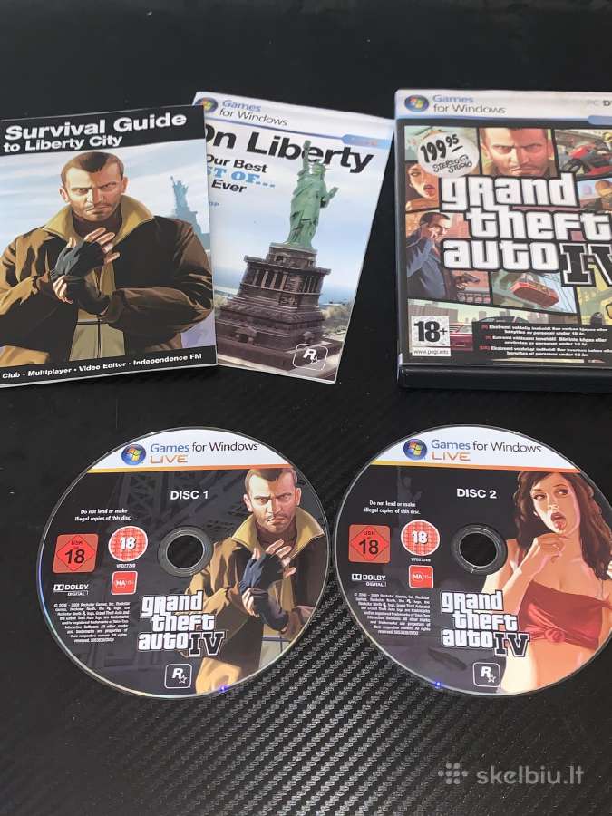 Grand Theft Auto Iv Originalus 2008 Pc diskas