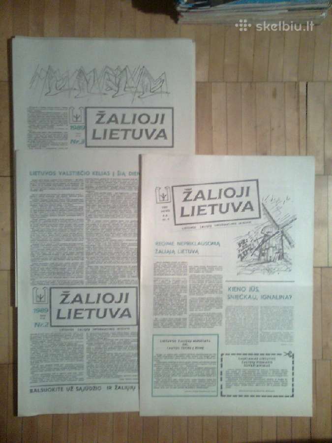 Laikraščio " Žalioji Lietuva " pirmieji 12 numerių