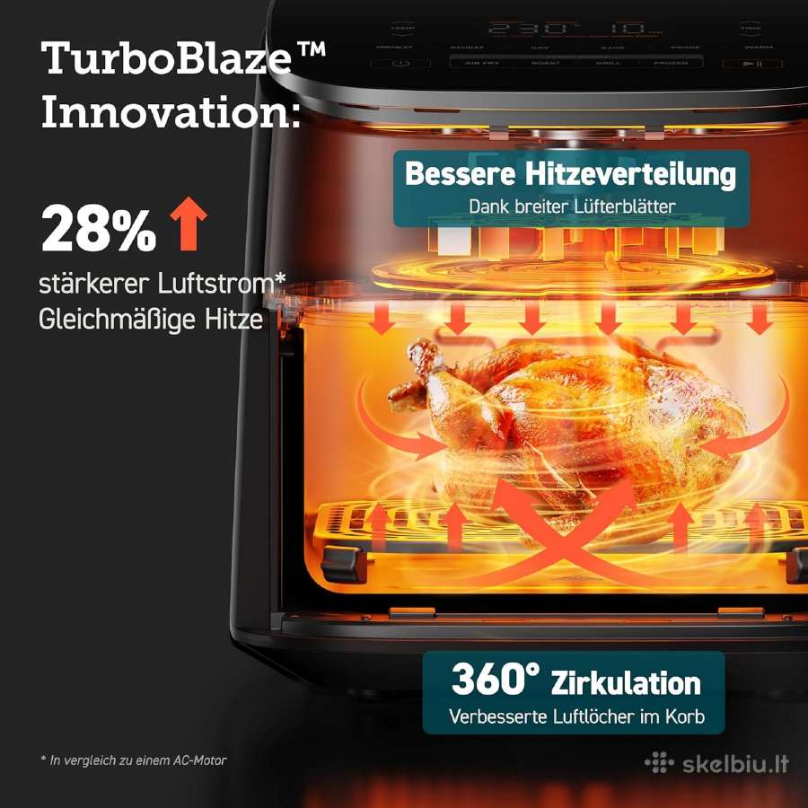Cosori Turboblaze karšto oro gruzdintuvė XXL - nuotraukos Nr. 2