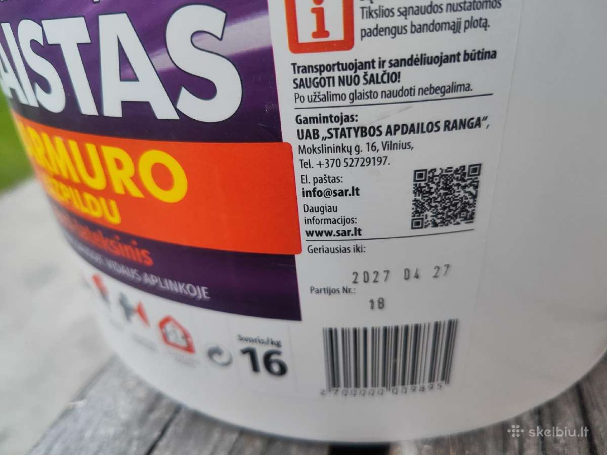 Glaistas smulkiagrūdis marmuro užpildu - nuotraukos Nr. 2