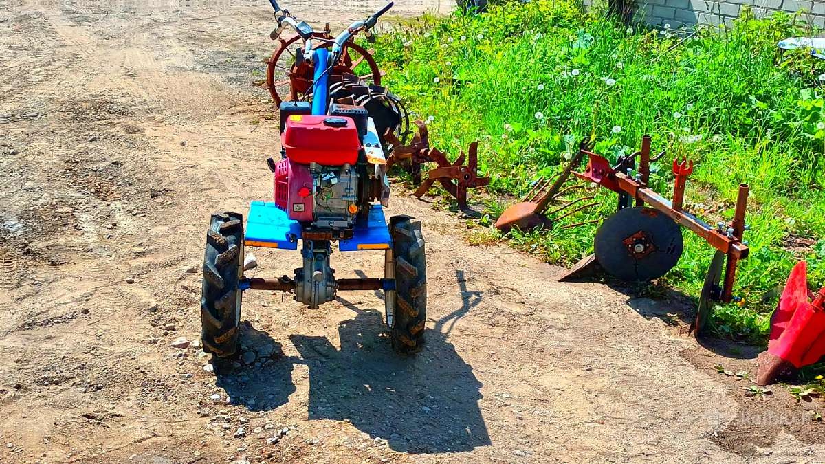 Motoblokas su visais padargais ir priekaba - nuotraukos Nr. 14