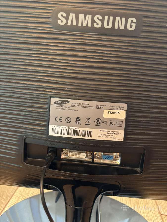 Samsung Synmaster S22a300b 22" Full HD monitorius