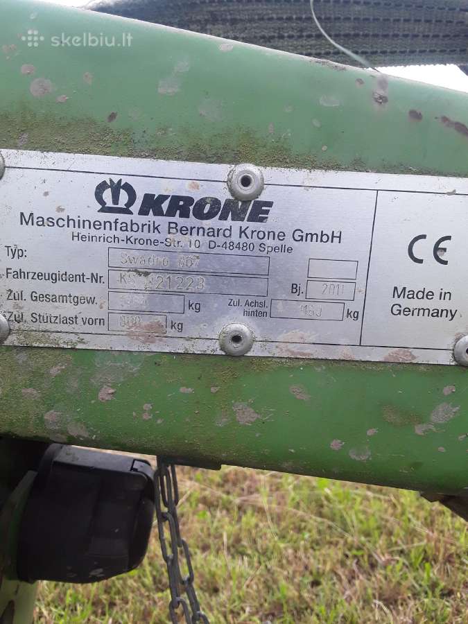 Grėblys Krone 807 - nuotraukos Nr. 3