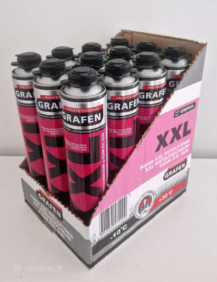 Ypač didelės išeigos montažinės putos Grafen XXL