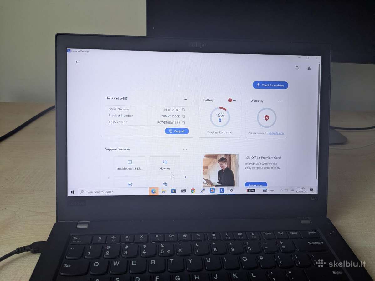 Lenovo Thinkpad A485 Ryzen 5 Pro 2500u w/ Radeon