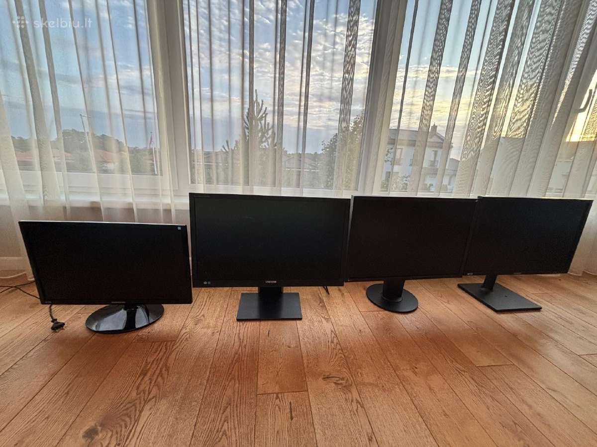 4 monitorių komplektas – Samsung ir Eizo (22–24)