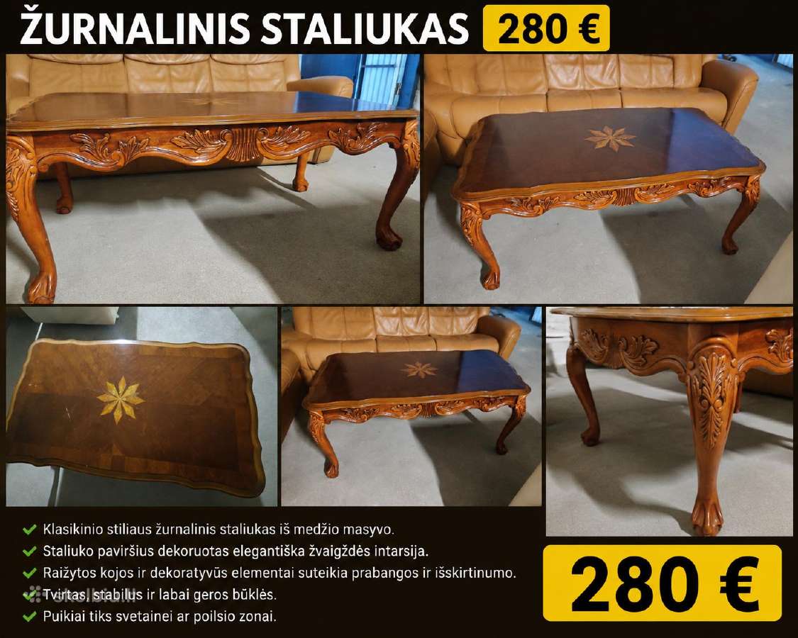 Graviruotas staliukas