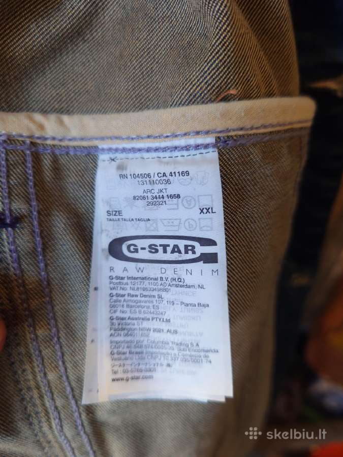 Vyriškas dzinsinis švarkas g-star Raw. - nuotraukos Nr. 5