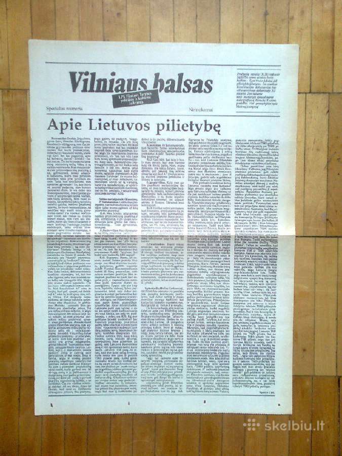 "Vilniaus balso" patys pirmieji numeriai 1989 m. - nuotraukos Nr. 2
