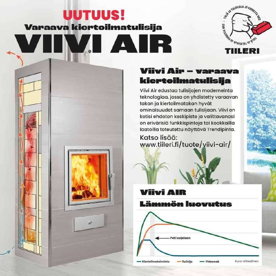 Viivi Air (Tiileri) 1000 kg krosnis - nuotraukos Nr. 2