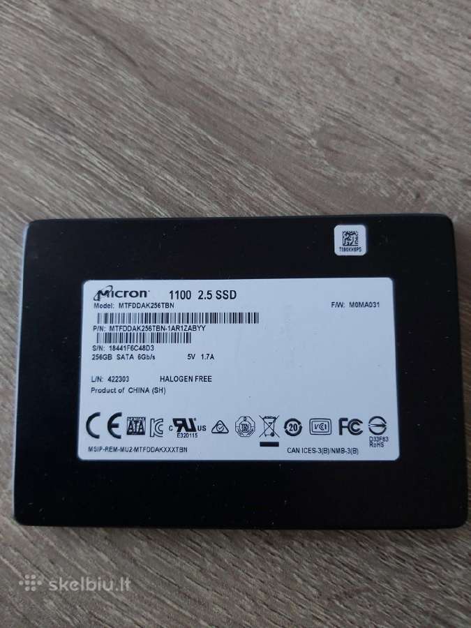 Parduodamas naudotas SSD diskas 256gb 2.5col sata