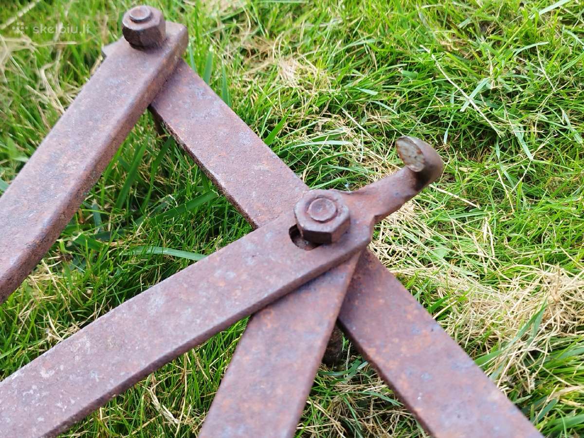 Akėčios metalinės senovinės mažos žemės darbams - nuotraukos Nr. 9