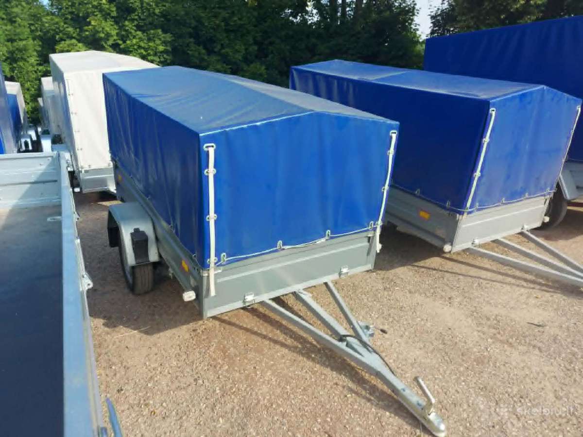 2,35 x 1,30m tentinė linginė priekaba su amortizat - nuotraukos Nr. 2