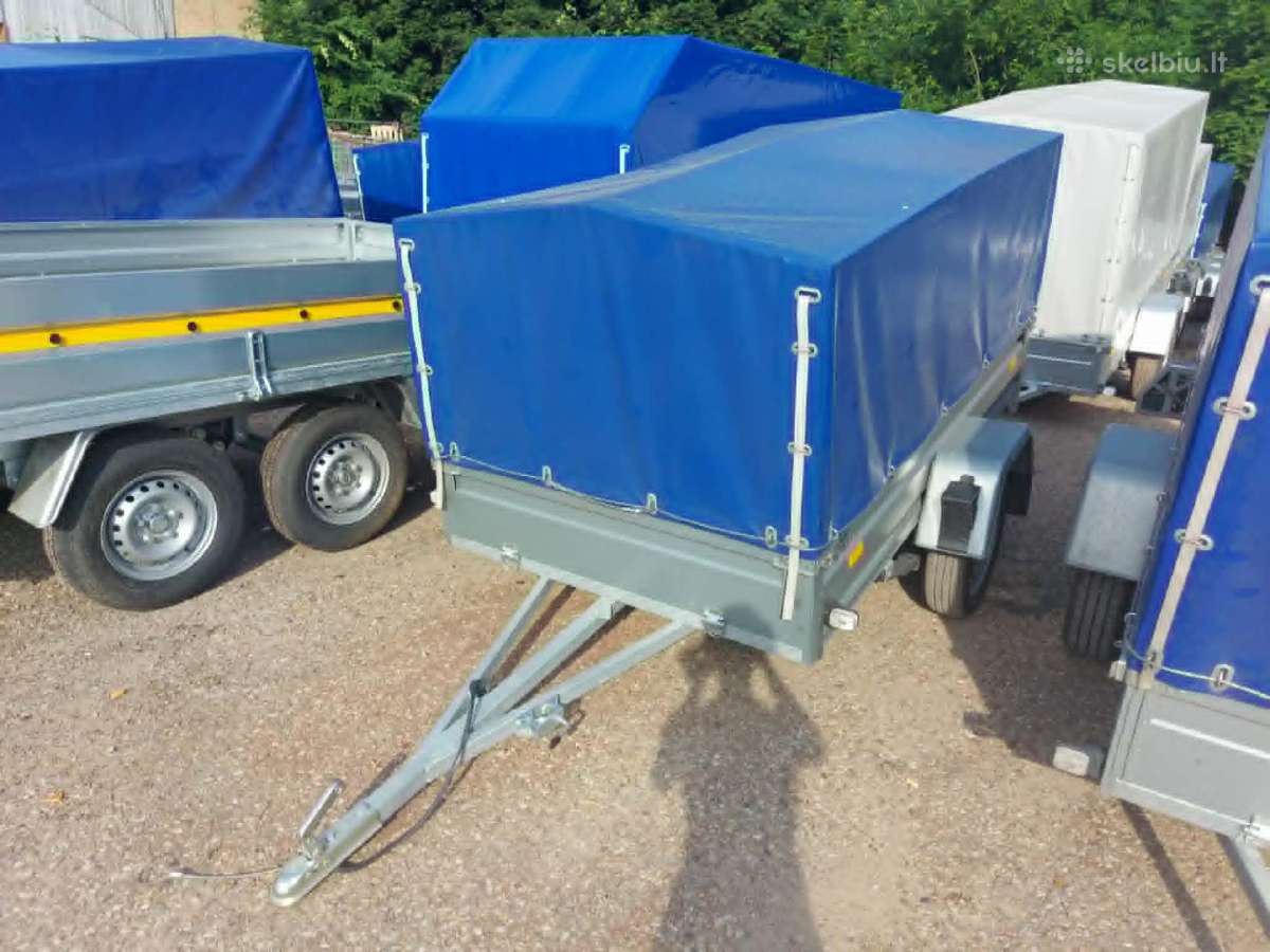 2,35 x 1,30m tentinė linginė priekaba su amortizat - nuotraukos Nr. 3