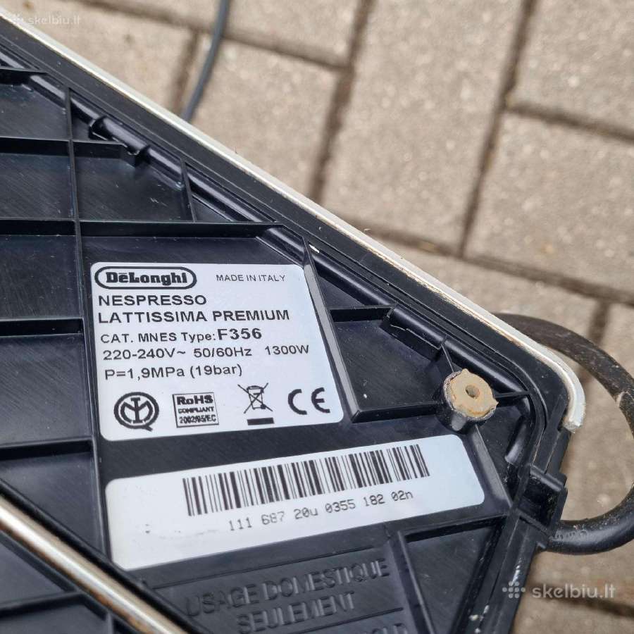 Delonghi Nespresso Lattissima Premium kavos aparat - nuotraukos Nr. 3