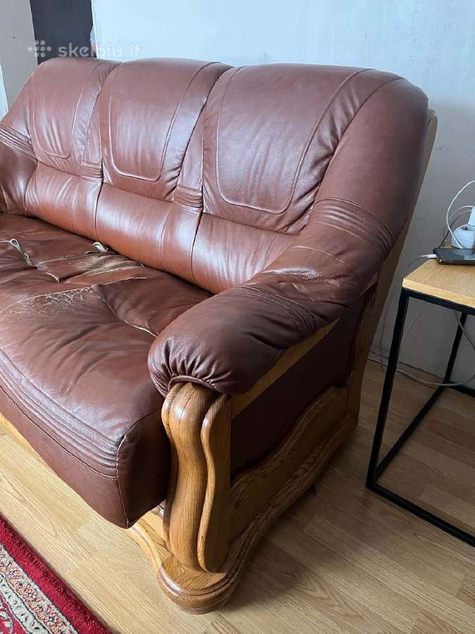 Parduodamas svetainės minkštas komplektas su stalu - nuotraukos Nr. 2