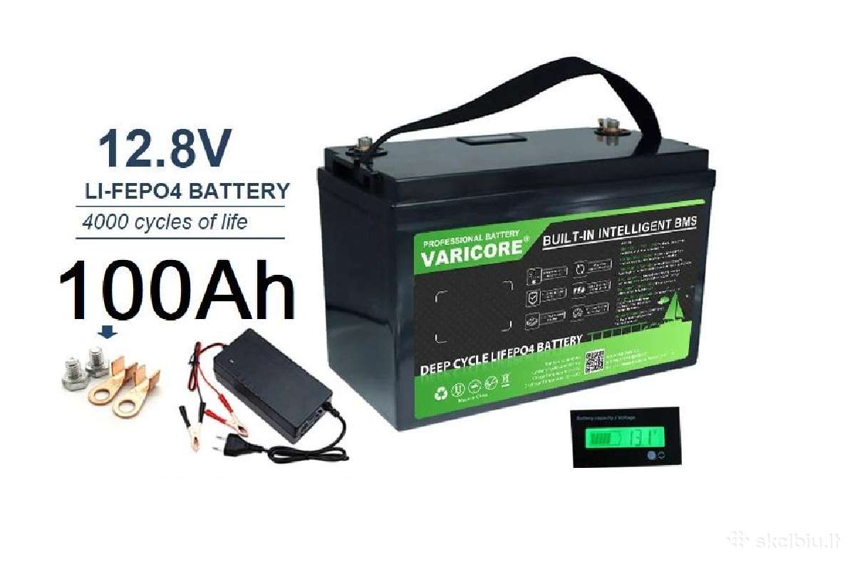 Varicore 12v Lifepo4 100ah akumuliatorius baterija