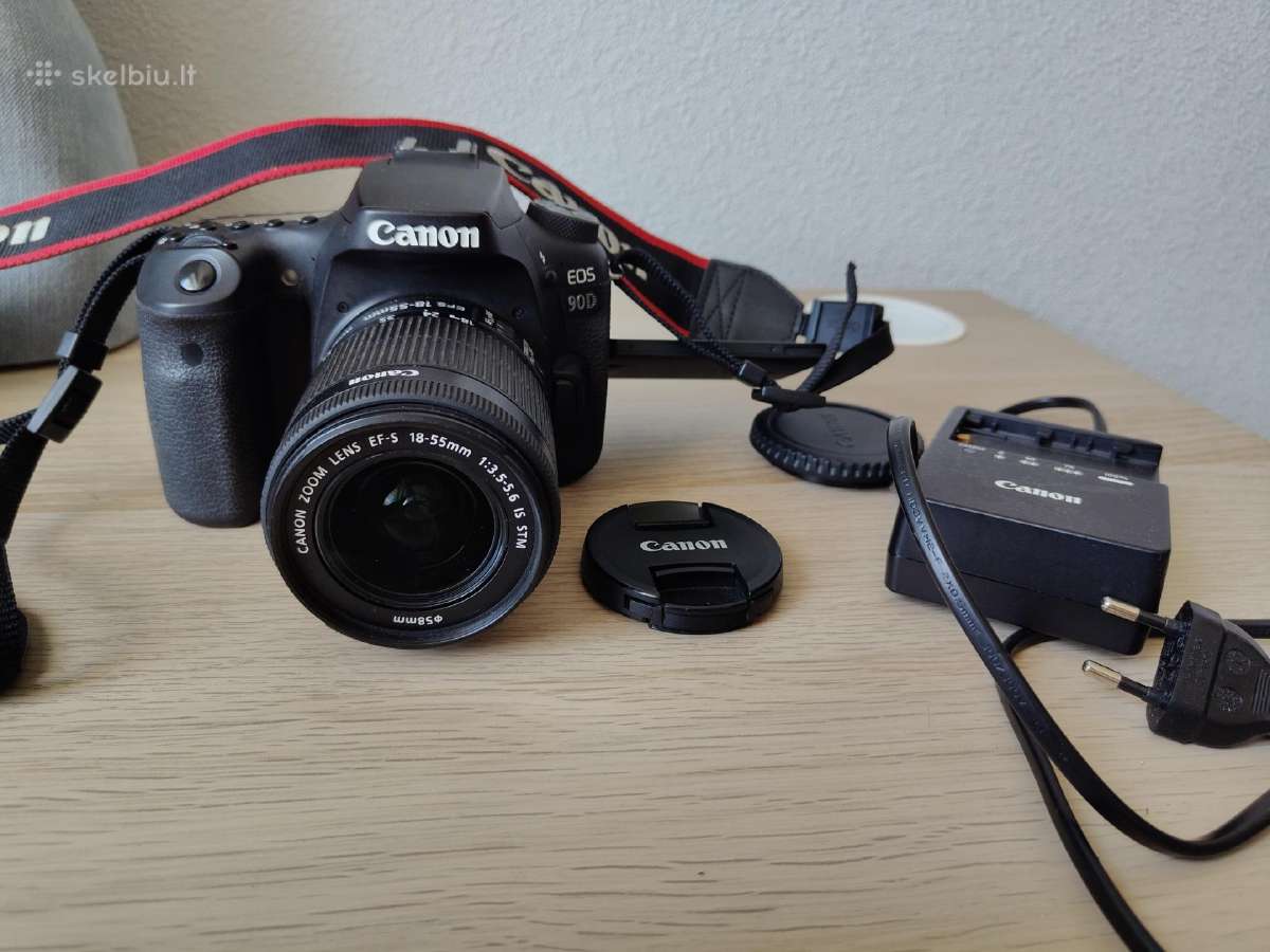 Canon EOS 90d fotoaparatas + objektyvas.