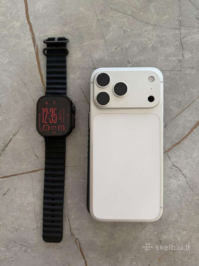 Parduodu iPhone 17 Pro Max ir Apple Watch Ultra 3