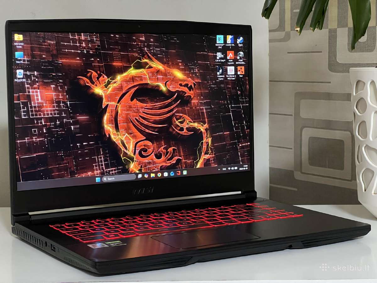 Parduodamas Msi Gf63 Thin su Gtx 1650, I5-10k. - nuotraukos Nr. 2