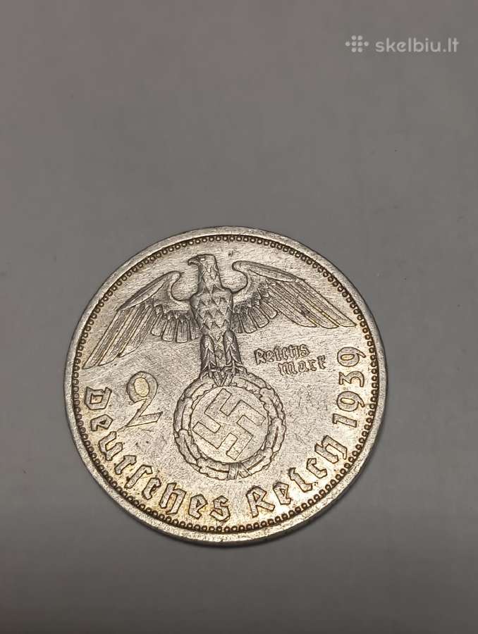 1939m. A 2 reichmarkės - nuotraukos Nr. 2