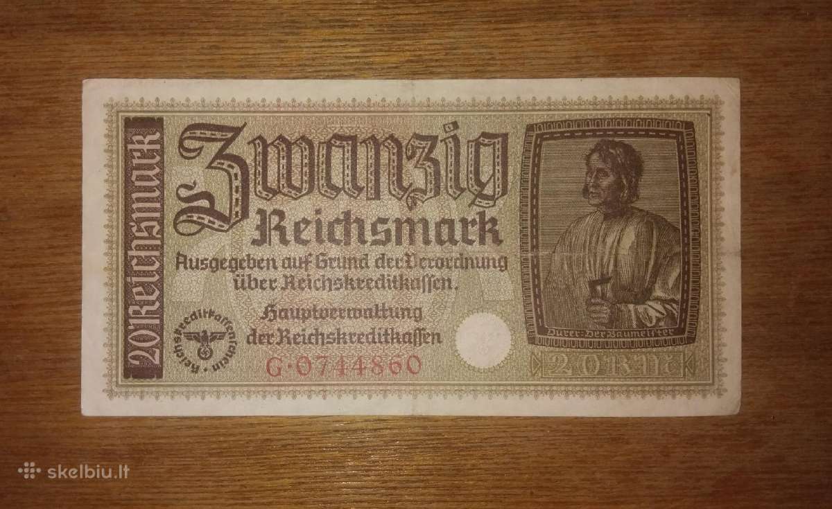 Vokietijos 20 reichsmark banknotas