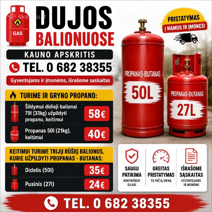 Dujų balionai Kauno apskritis