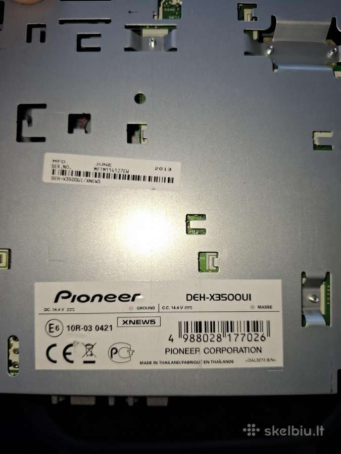 Pioneer automagnetola Deh-x3500ui - nuotraukos Nr. 3