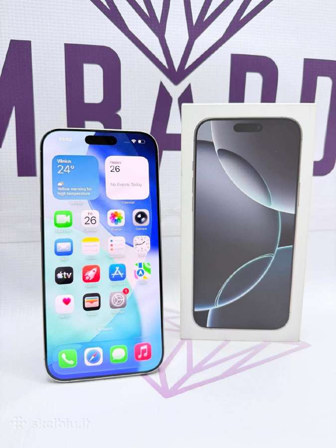 iPhone 16 Pro Max (256gb 100%). Siunčiame