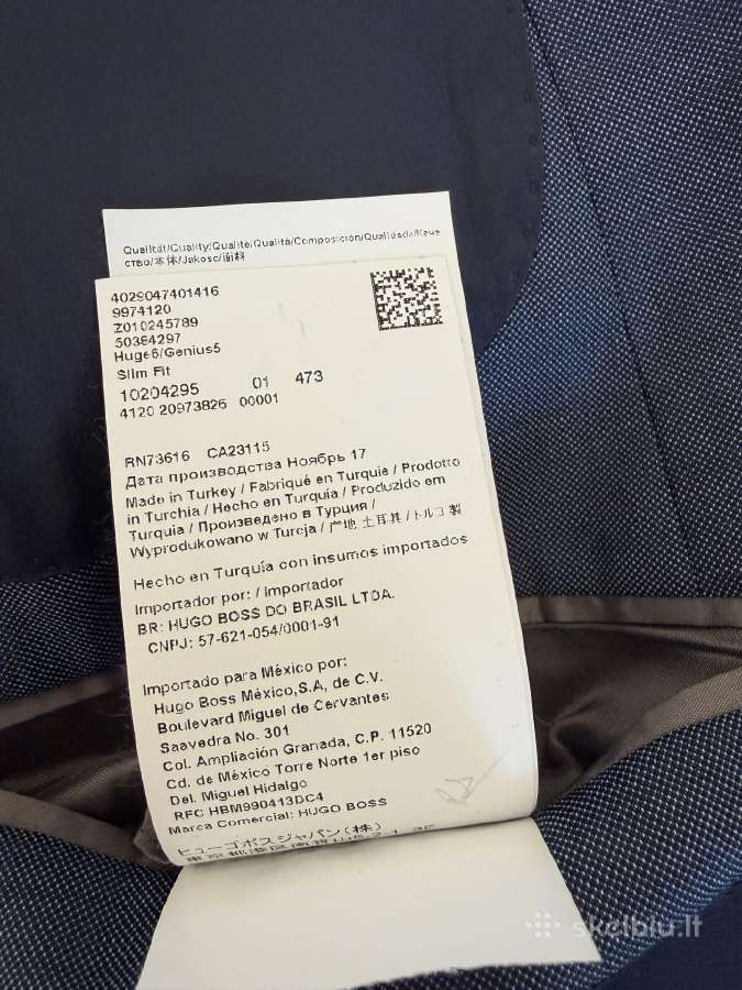 Originalus Hugo Boss kostiumas 50 dydžio - nuotraukos Nr. 4