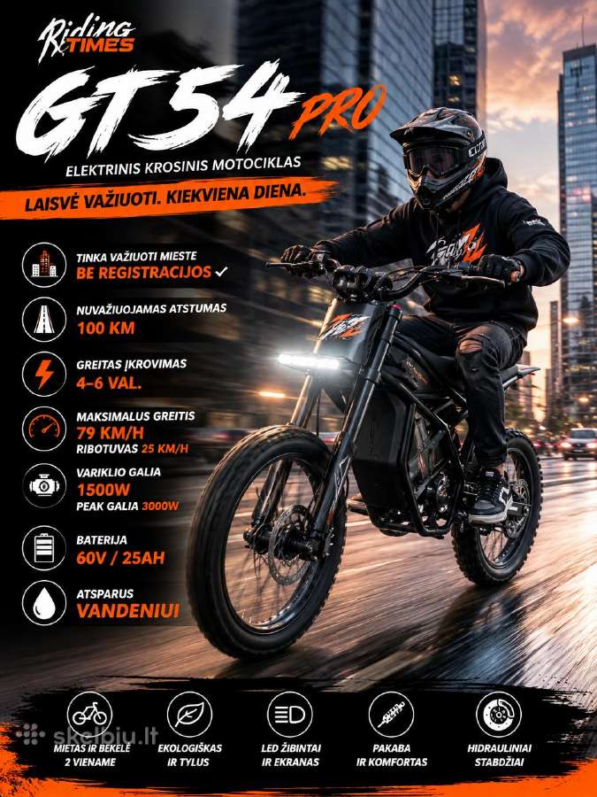 Riding times Gt54 Pro