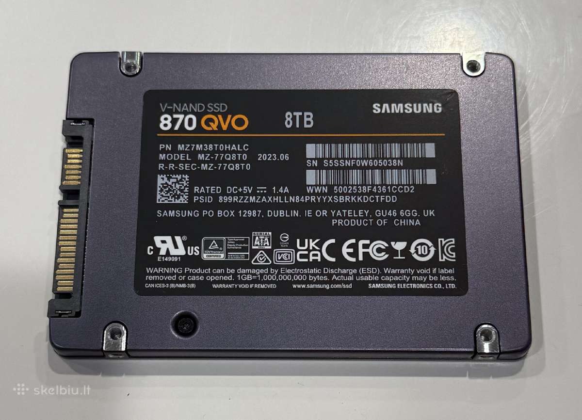 8tb Samsung 870 SSD 2.5 Inch