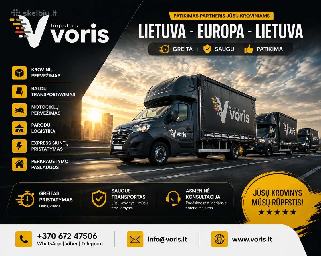 Vokietija - Lietuva - Kroviniai - Šiandien / Rytoj