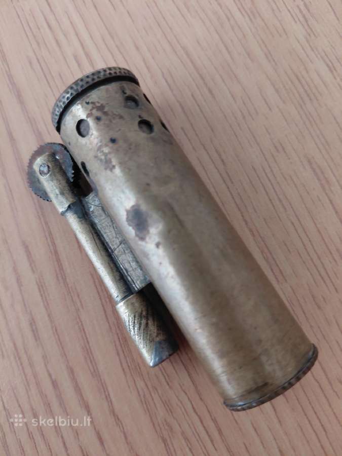 Vintažinis žalvarinis „dunhill“ žiebtuvėlis