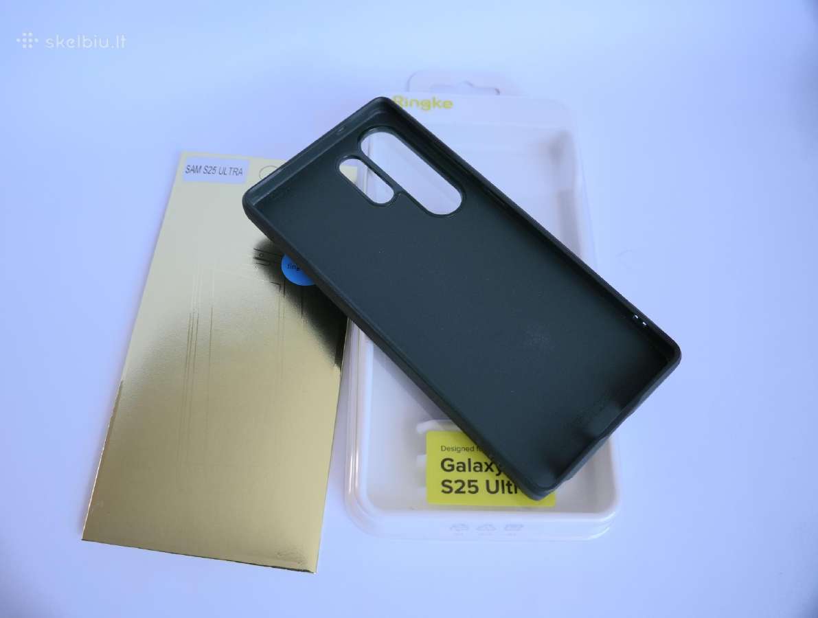 ! Samsung S25 Ultra dėklas Ringke Onyx + stiklas !