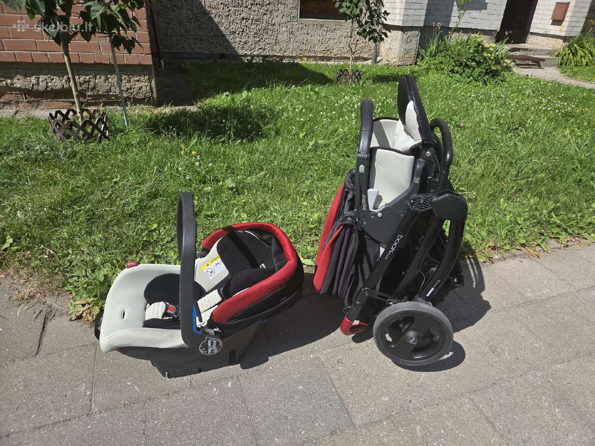 Geros būklės Peg Perego Book Plus 3-in-1 vežimėlis - nuotraukos Nr. 12
