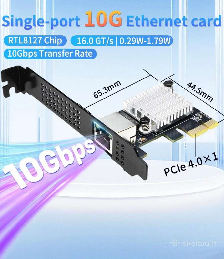 10gbe tinklo korta Pcie 4.0 x1