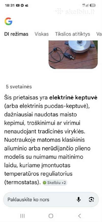 Keptuvė - nuotraukos Nr. 5