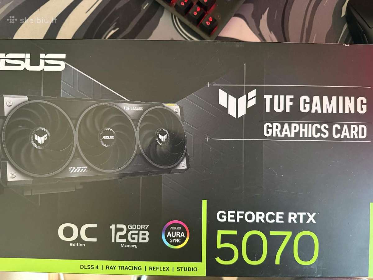 Vaizdo plokštė Asus Geforce Rtx 5070 Tuf Gaming Oc