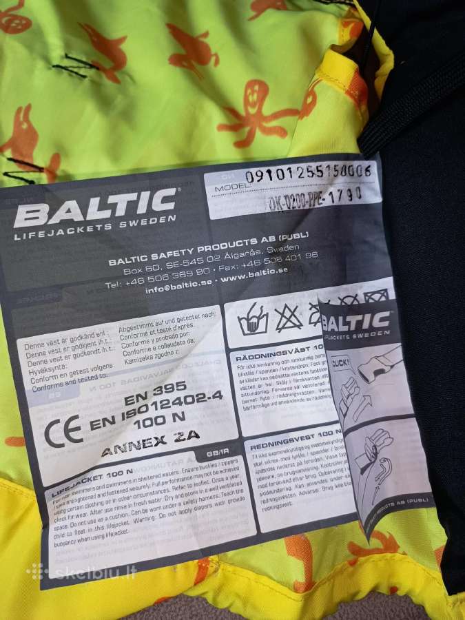 Vaikiška jūrinė gelbėjimo liemenė Baltic, 15 kg. - nuotraukos Nr. 6