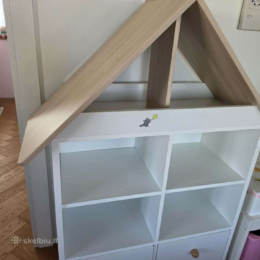 Vaikiška knygų komoda su stalčiais