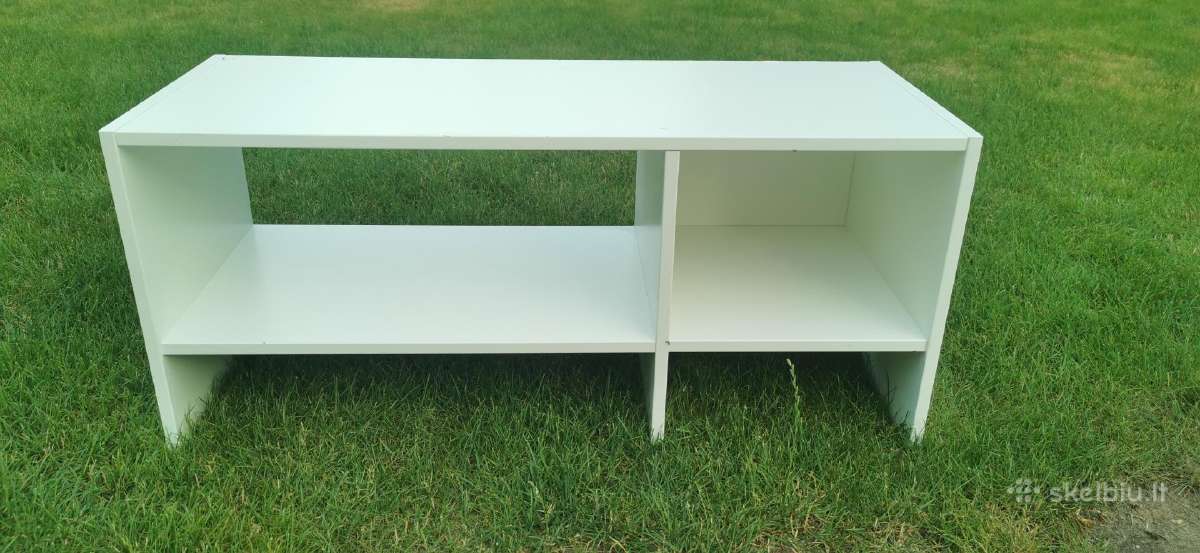 TV staliukas Baggebo baltas 90x35x40 cm