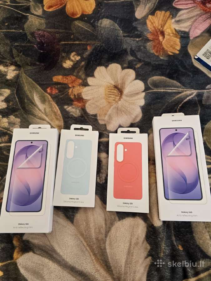 Samsung s26 deklai ir apsauginiai stiklai nauji