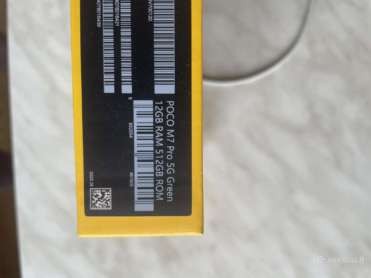 Naujas su org.dezute Poco M7 Pro5g telefonas 512gb