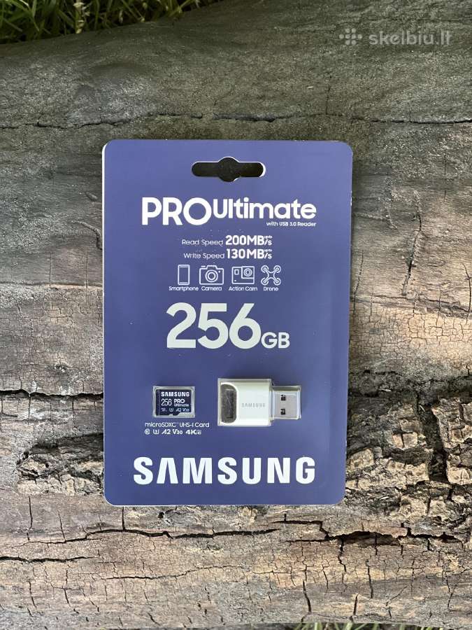Parduodu Samsung Pro Ultimate 256 GB microsd