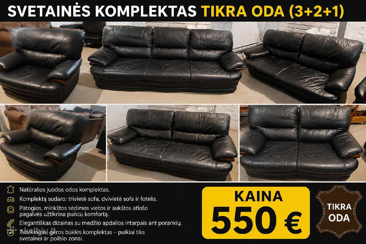 Svetainess komplektas 3+2+1